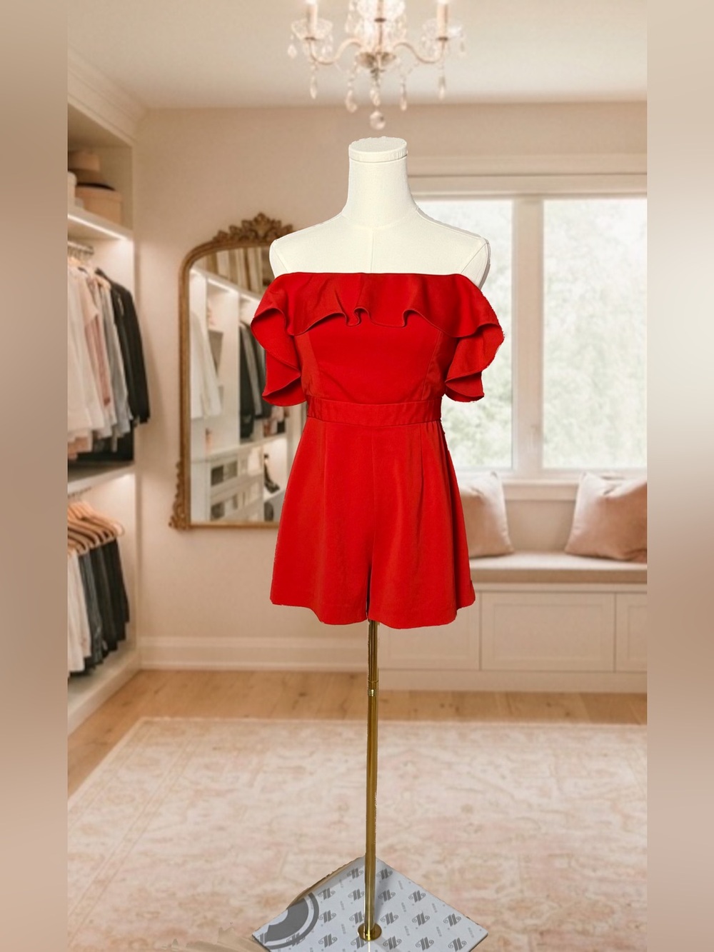 JayGodfrey Red Bianca Romper